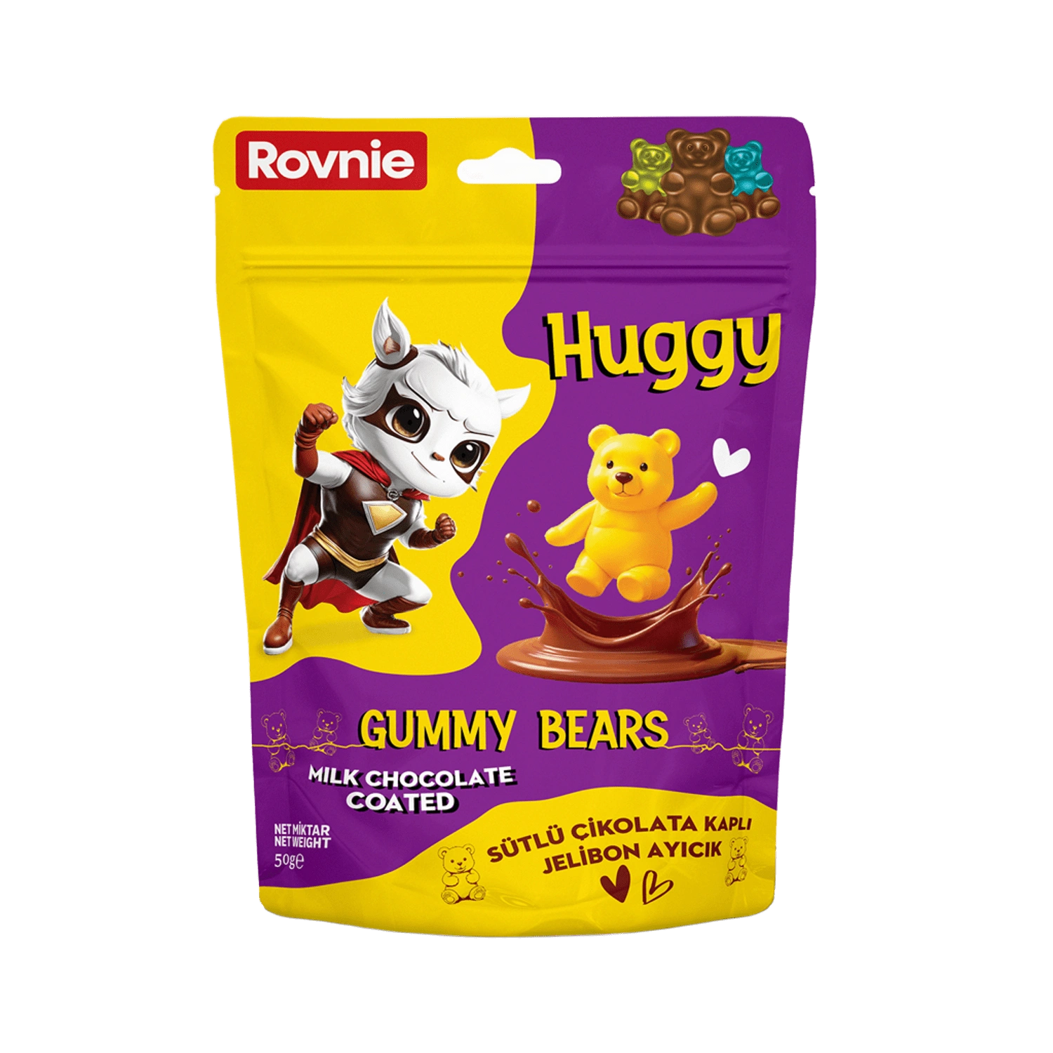 Huggy Sütlü Çikolata Kaplı Jelibon Ayıcık