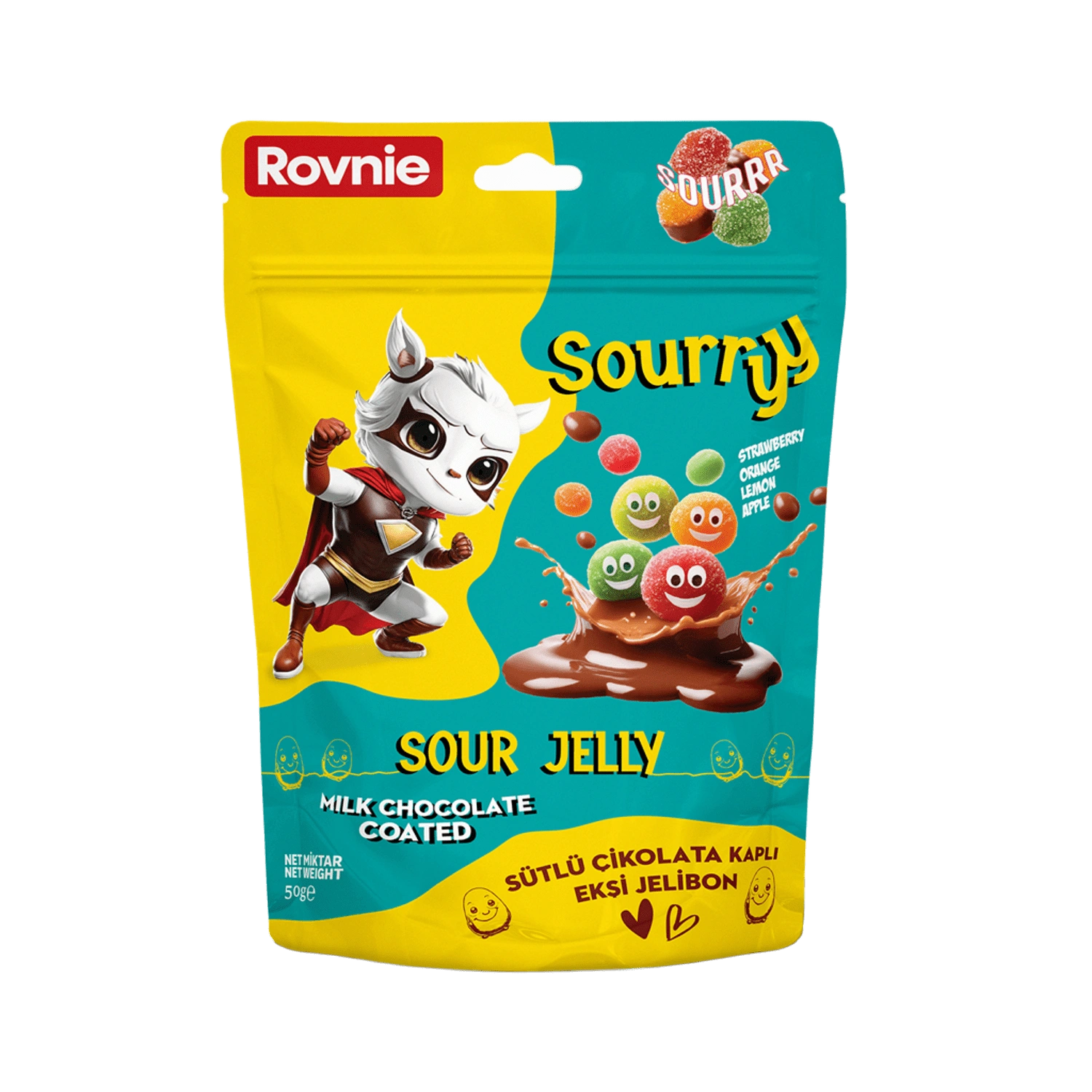 Sourry Sütlü Çikolata Kaplı Ekşi Jelibon