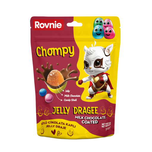 Chompy Sütlü Çikolata Kaplı Jelly Draje